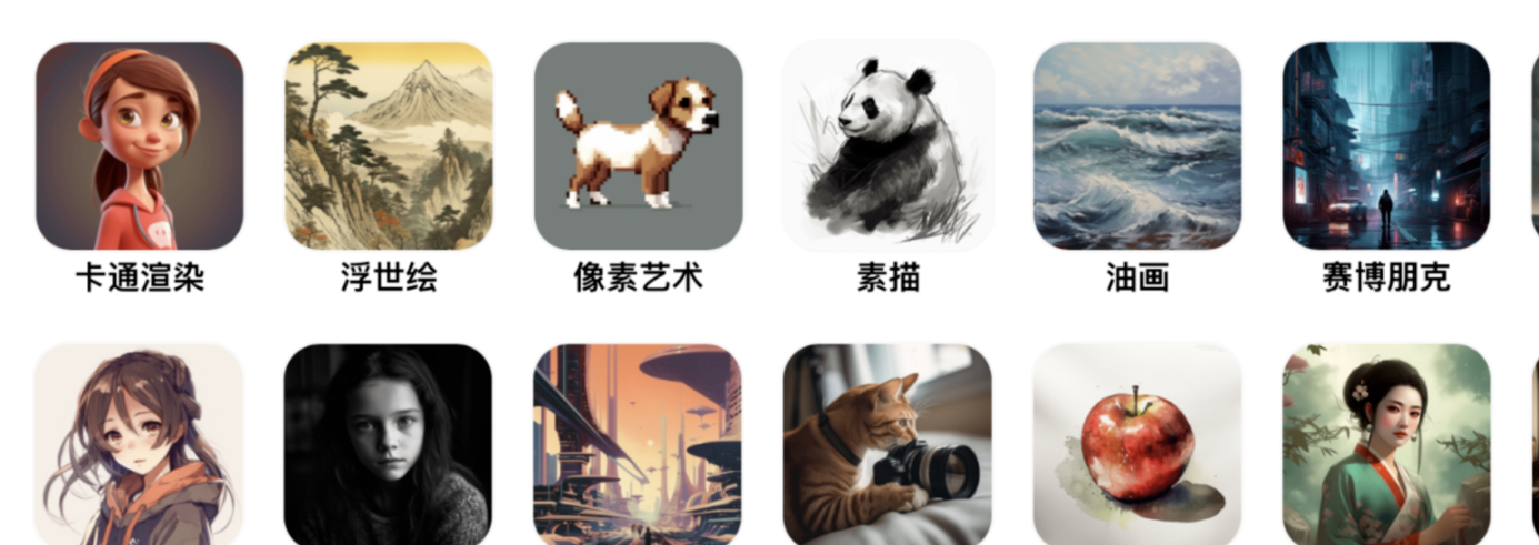數(shù)字鴨集市小程序繪畫風(fēng)格選擇